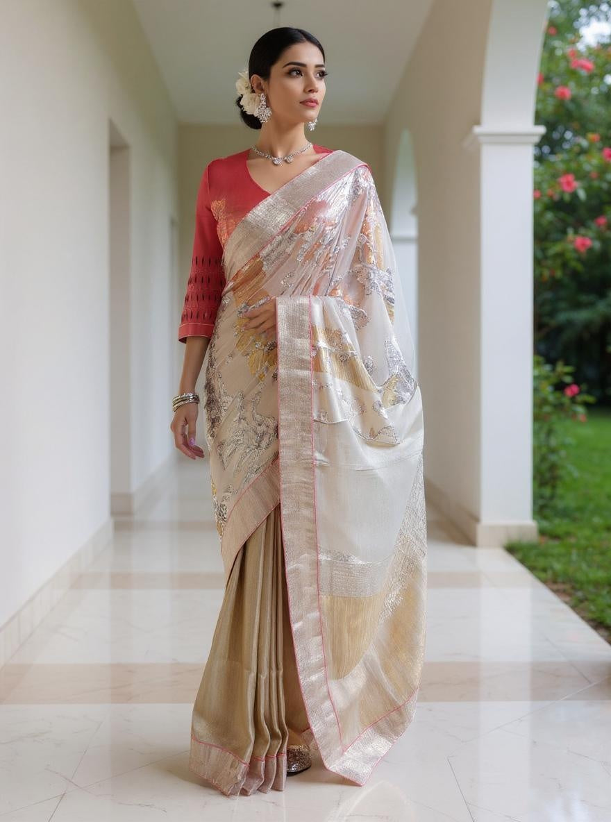 Formal Chanderi Zari Woven Saree