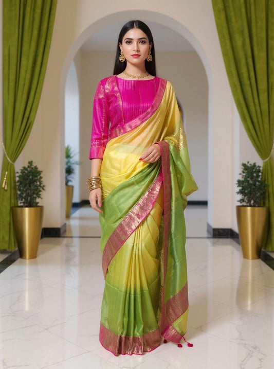 Formal Chanderi Zari Woven Saree