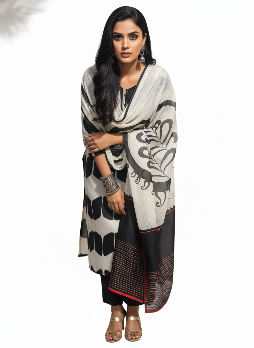 Semi Stitched Formal Chanderi Suitset