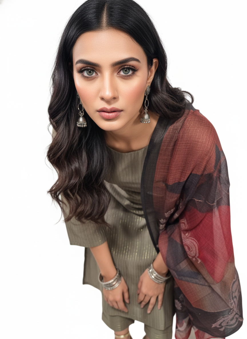 Semi Stitched Chanderi Casual Suitset