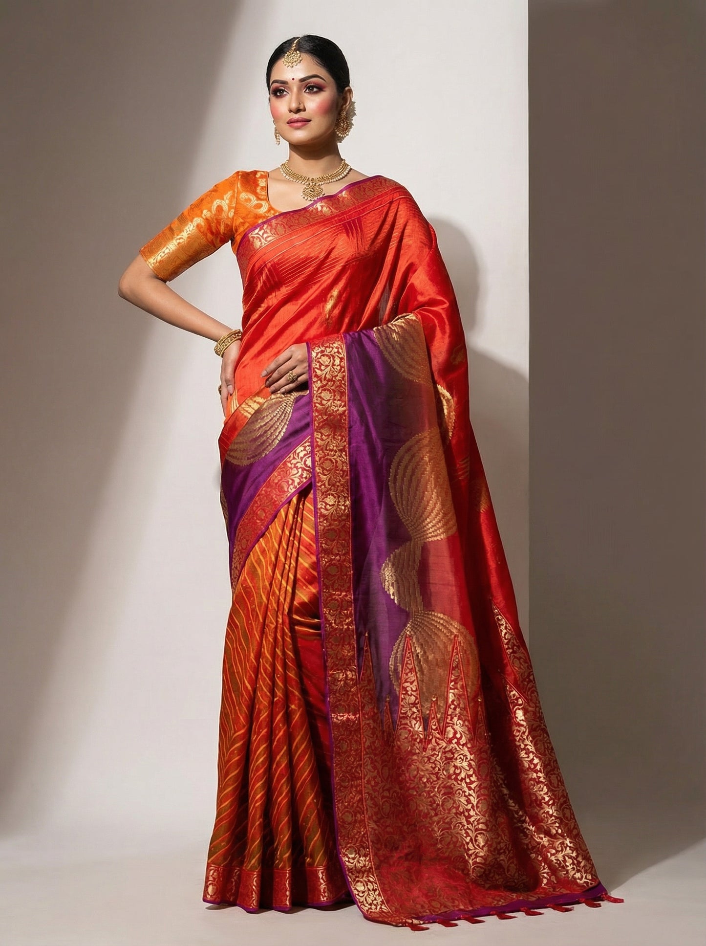 Formal Chanderi Zari Woven Saree