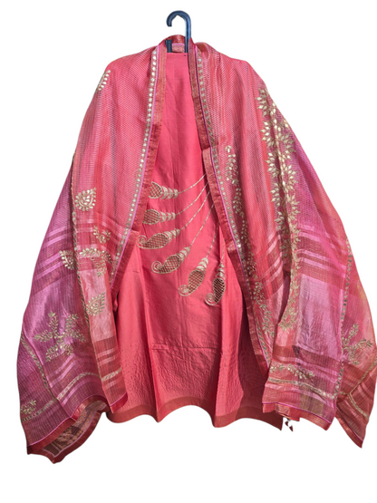 Semi Stitched Formal Chanderi Suitset