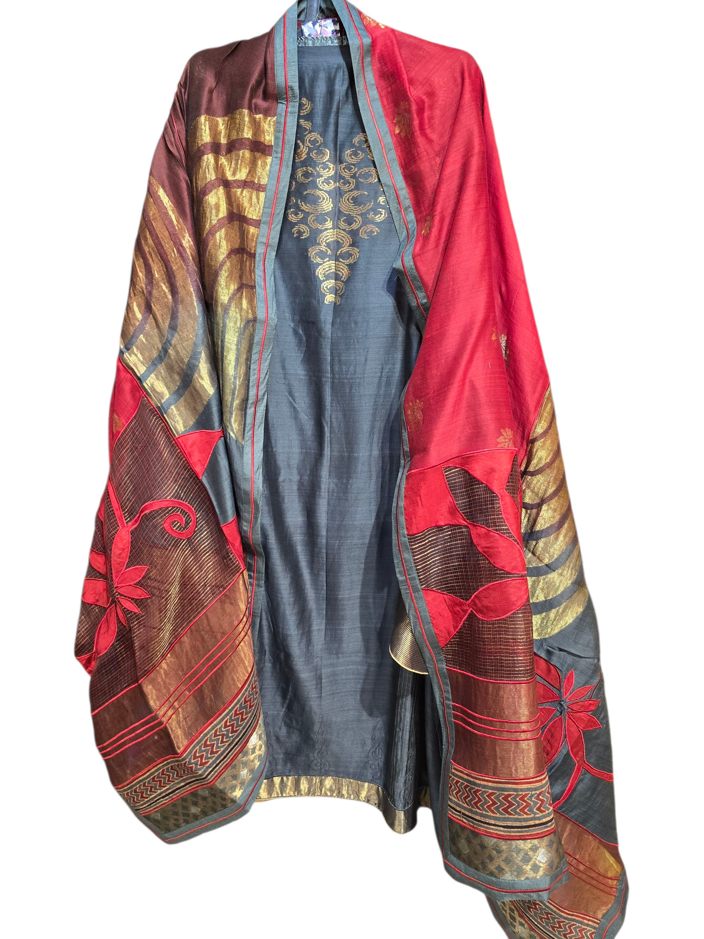 Semi Stitched Formal Chanderi Suitset