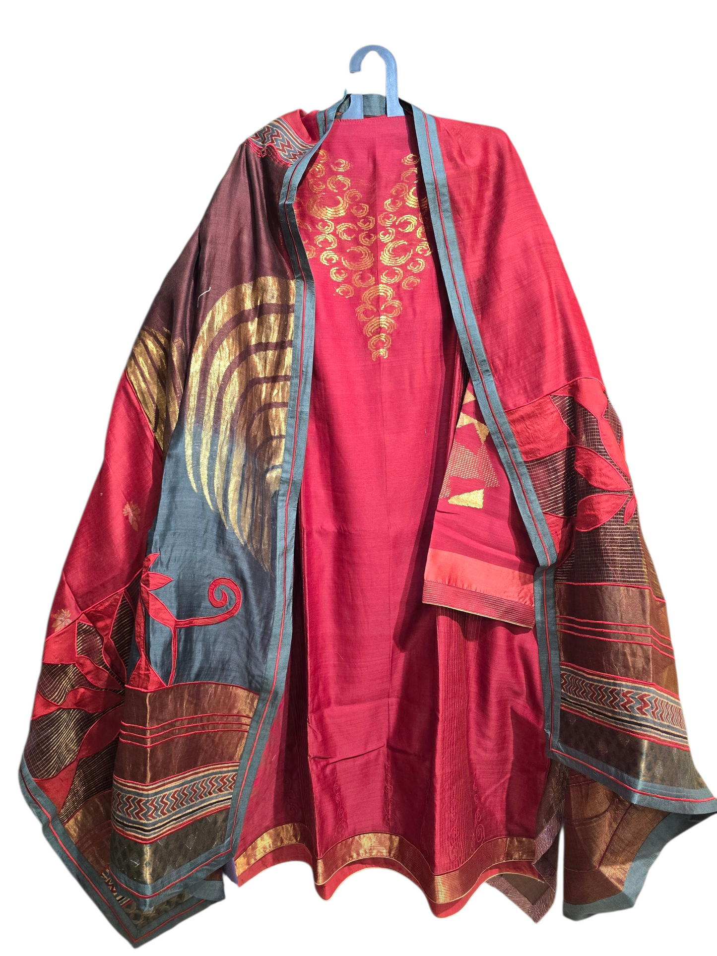 Semi Stitched Formal Chanderi Suitset