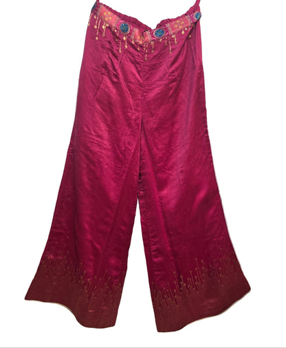 Formal chanderi Embroidered Palazzo pant
