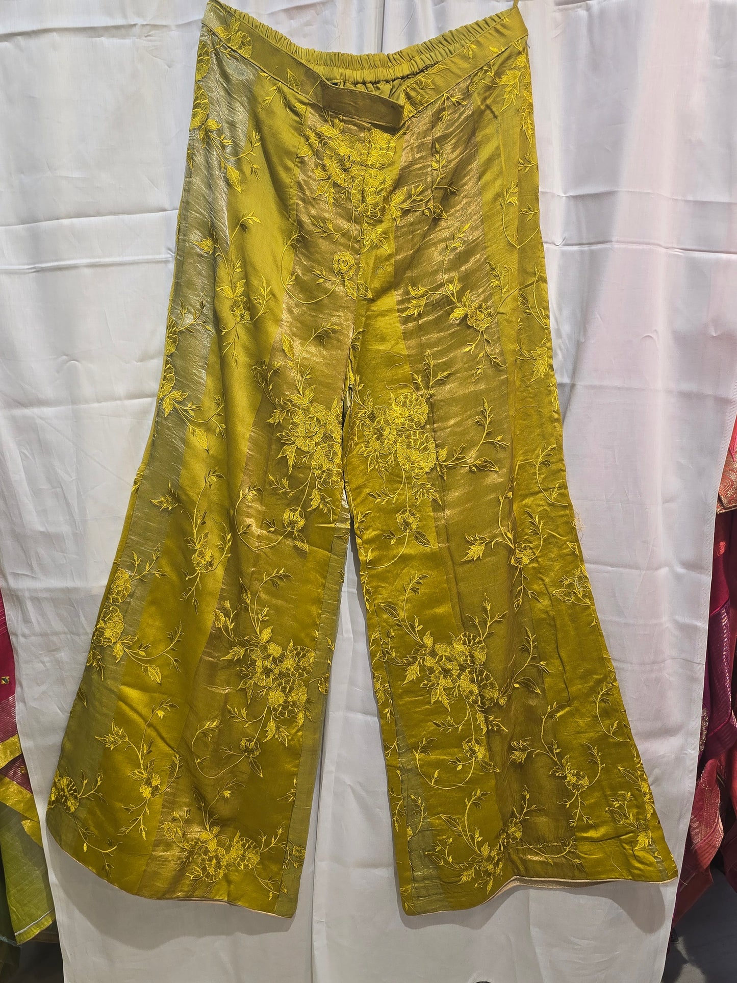 Formal chanderi Embroidered Palazzo pant