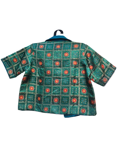 Formal Silk bandhani cropped Blazer blouse