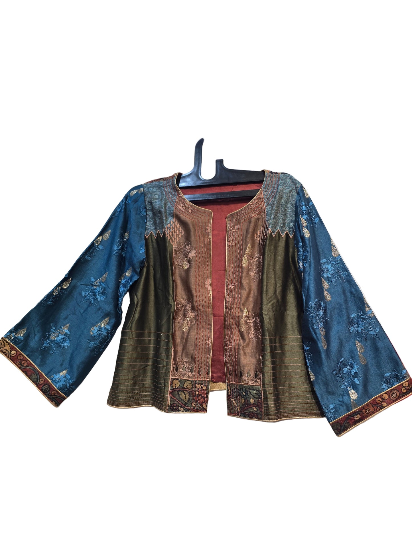 Stitched Chanderi Kalamkari Short Jacket