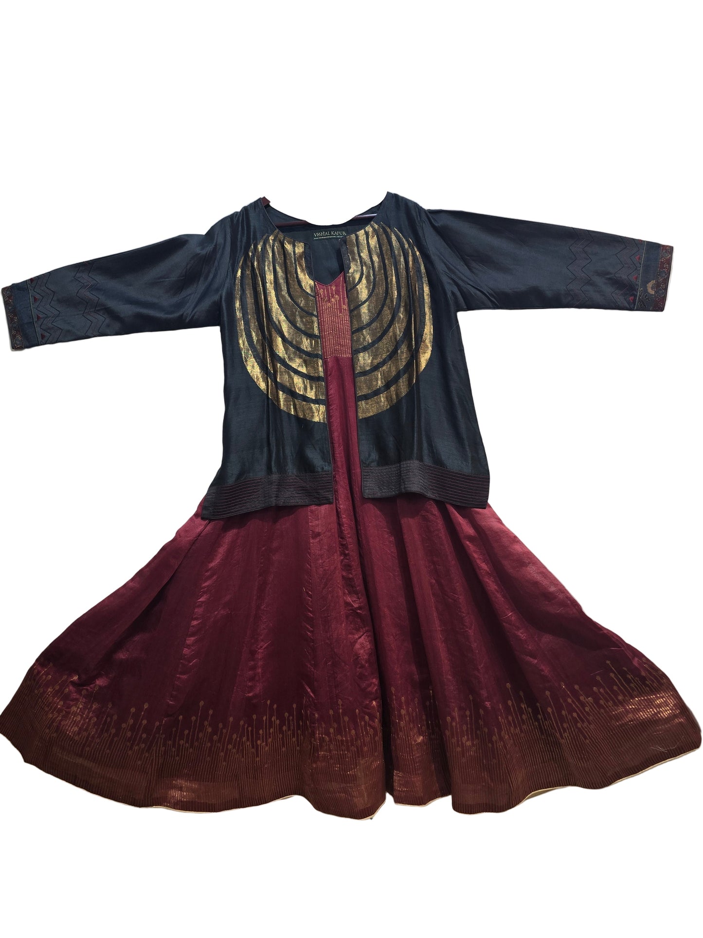 Stitched Anarkali set with jacket