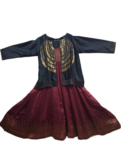 Stitched Anarkali set with jacket