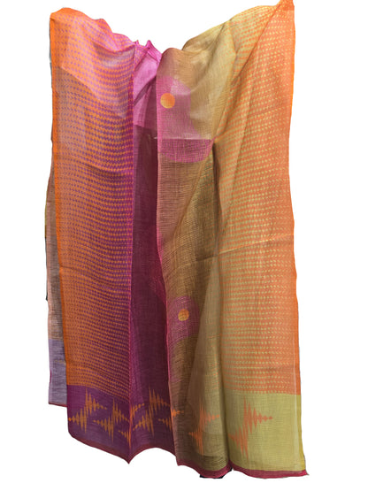 Printed silk linen Dupatta