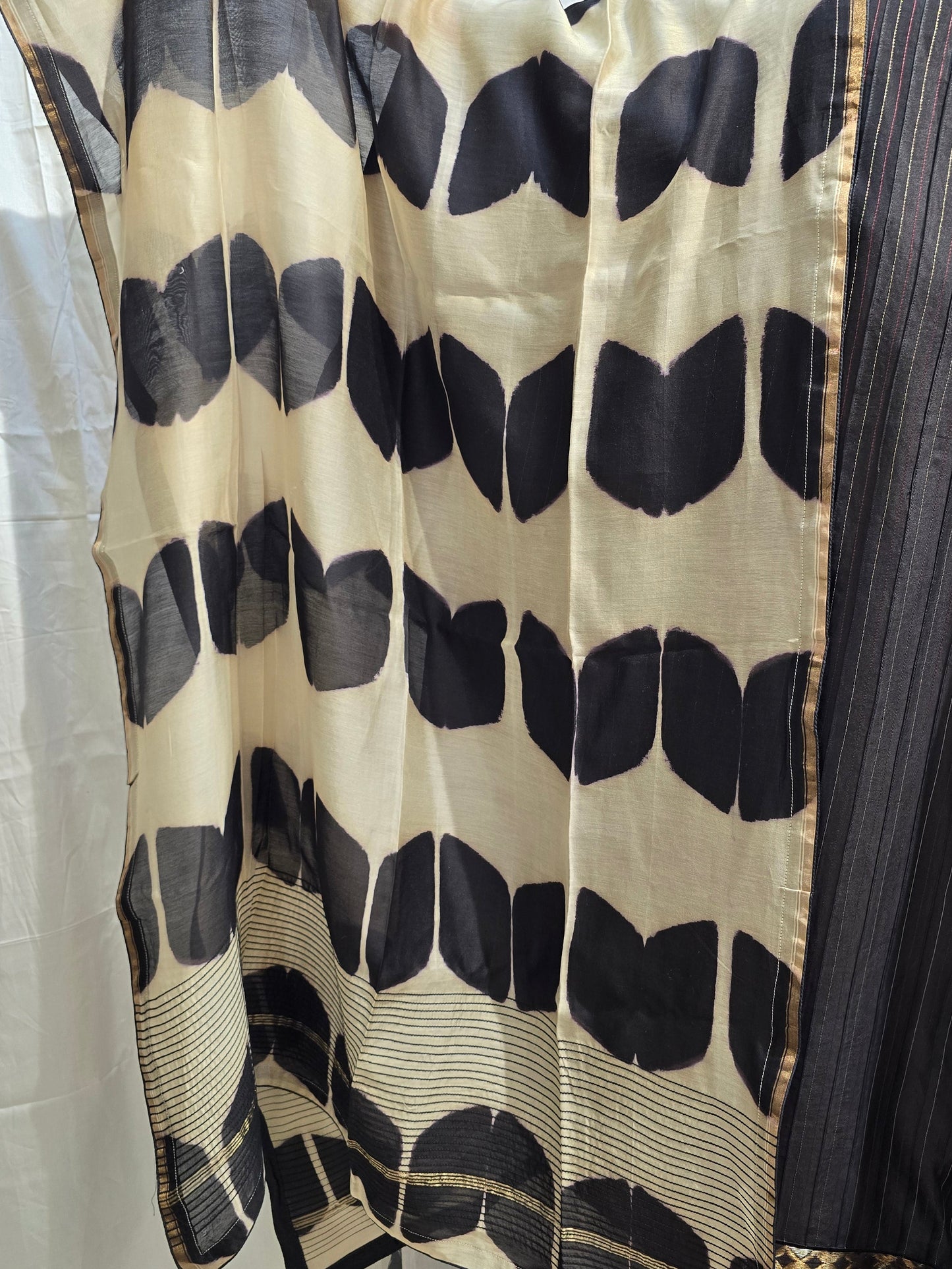 Shibori chanderi Dupatta