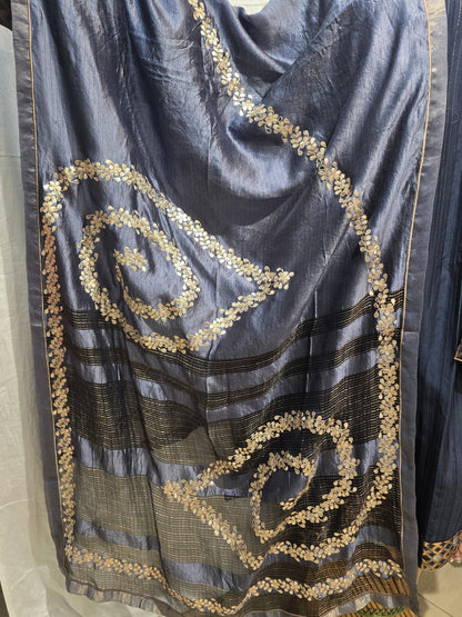 Formal silk gota embroidery Dupatta