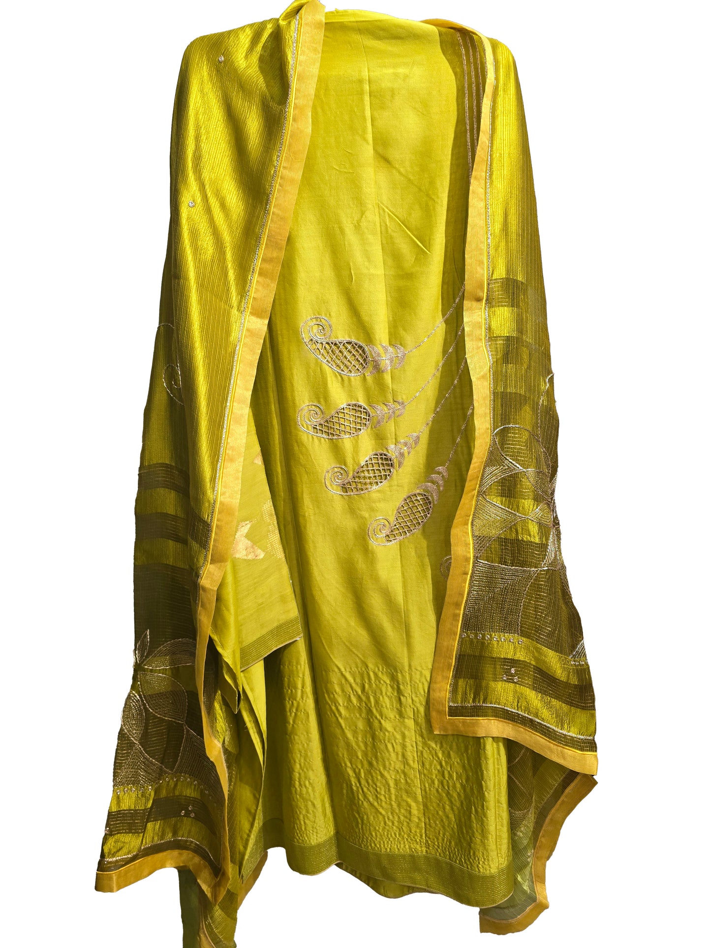 Semi Stitched Formal chanderi Suitset