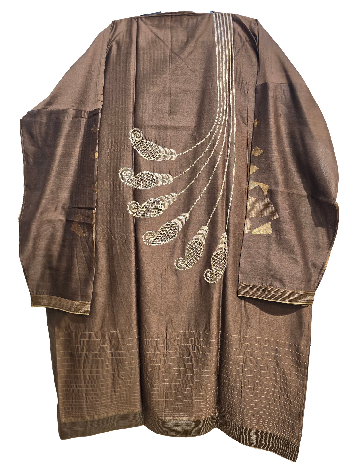 Semi Stitched Formal chanderi Suitset