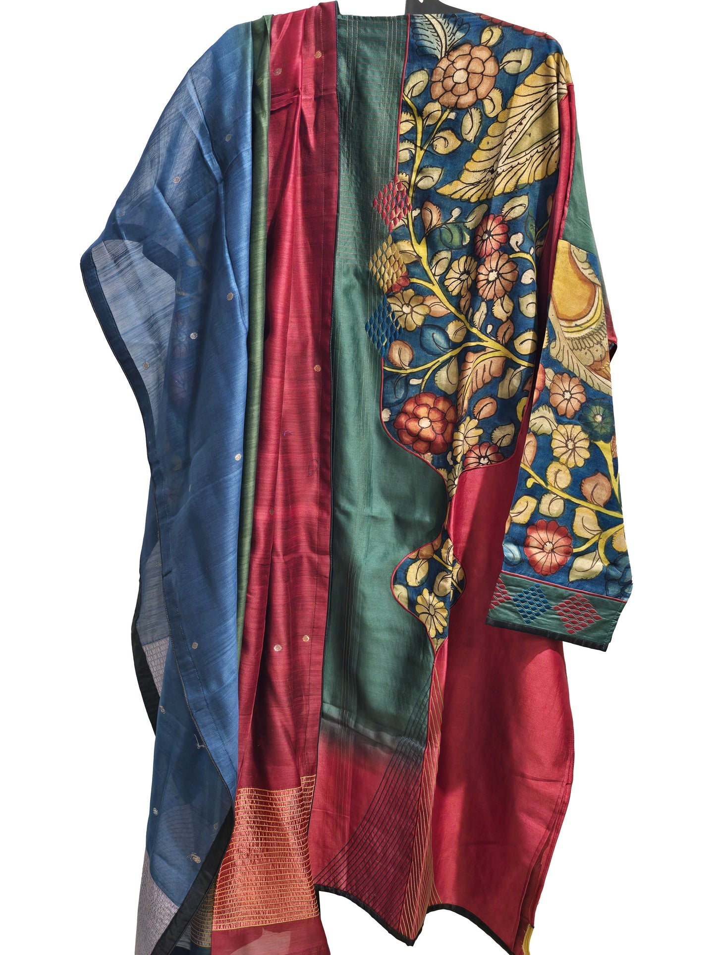 Semi Stitched Formal chanderi Suitset