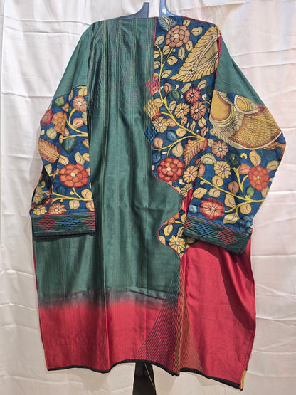 Semi Stitched Formal chanderi Suitset