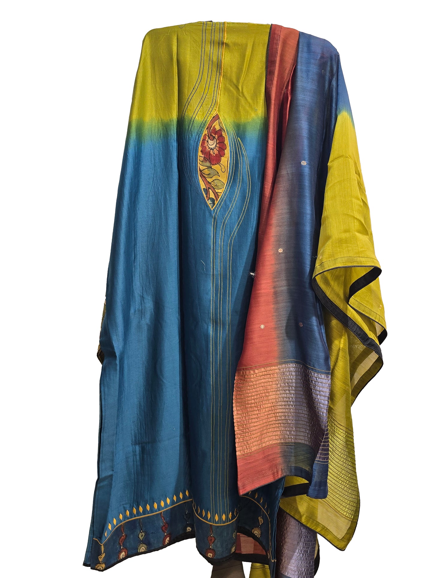 Semi Stitched Formal chanderi Suitset