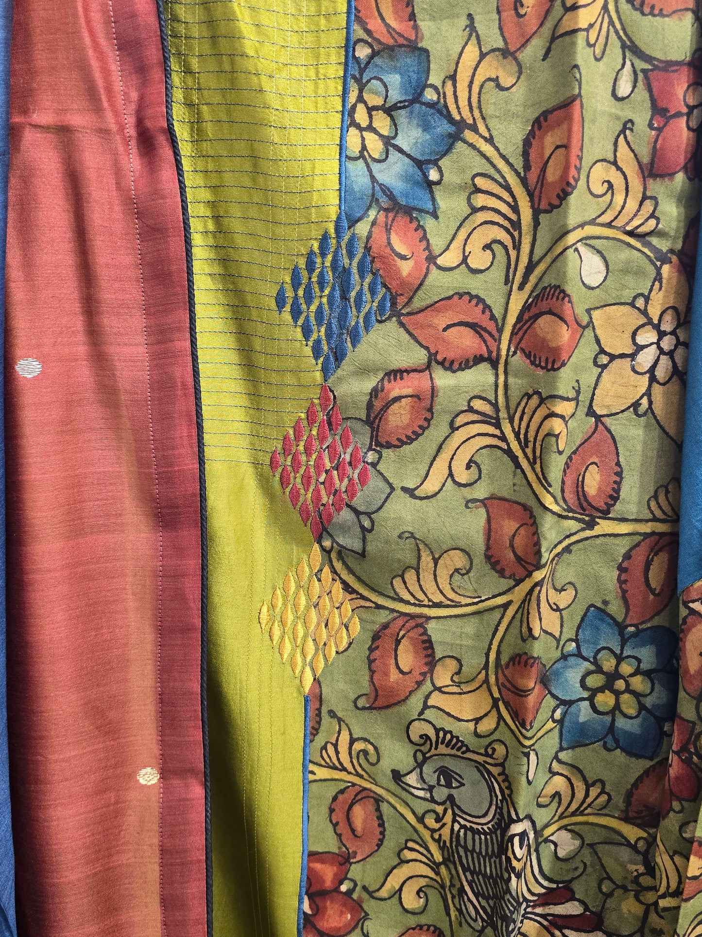 Semi Stitched Formal chanderi Suitset