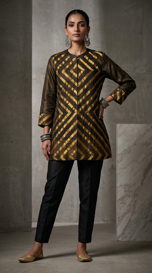 Stitched Chanderi Formal Jacket