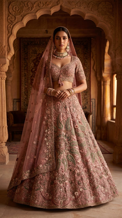 Formal embroidered Lehnga