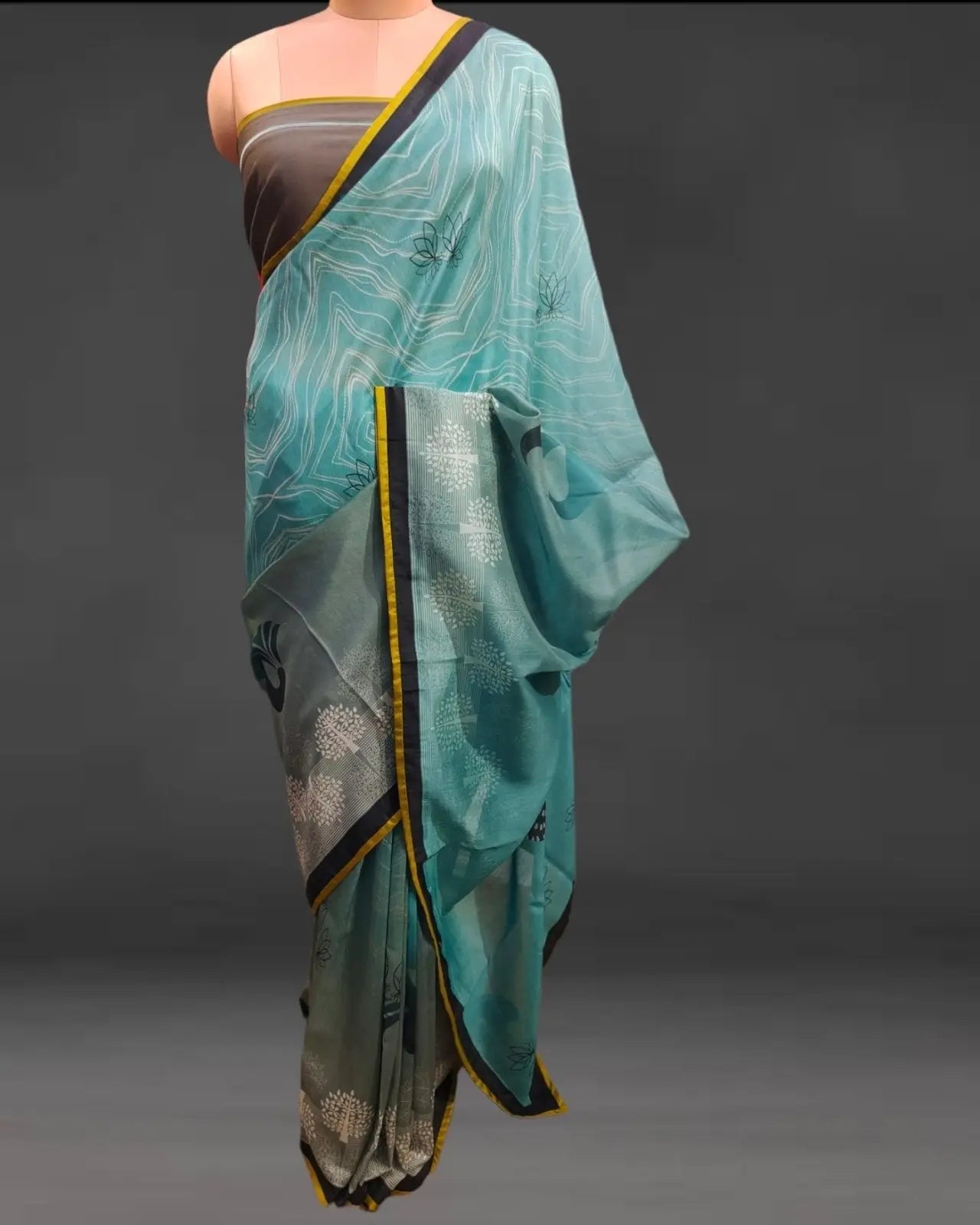 Chanderi Printed Saree(VKSRJUN105) - VISHAL KAPUR