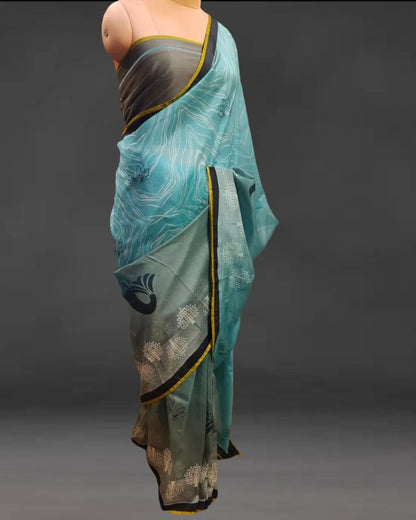 Chanderi Printed Saree(VKSRJUN105) - VISHAL KAPUR