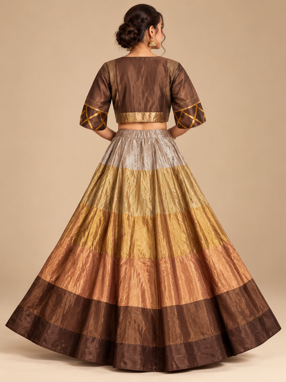Semi stitched Formal Skirtset