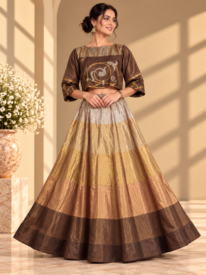 Semi stitched Formal Skirtset