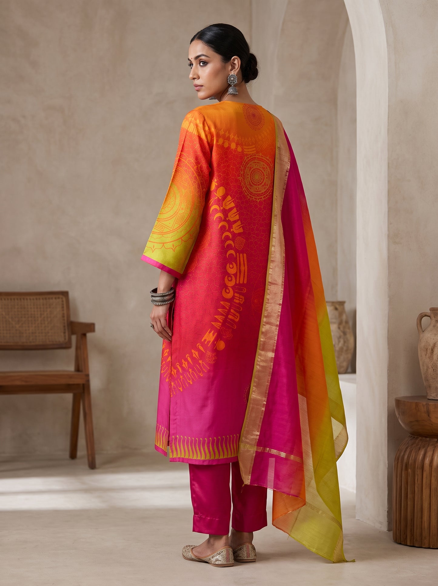 Semi Stitched Cotton Casual Suitset