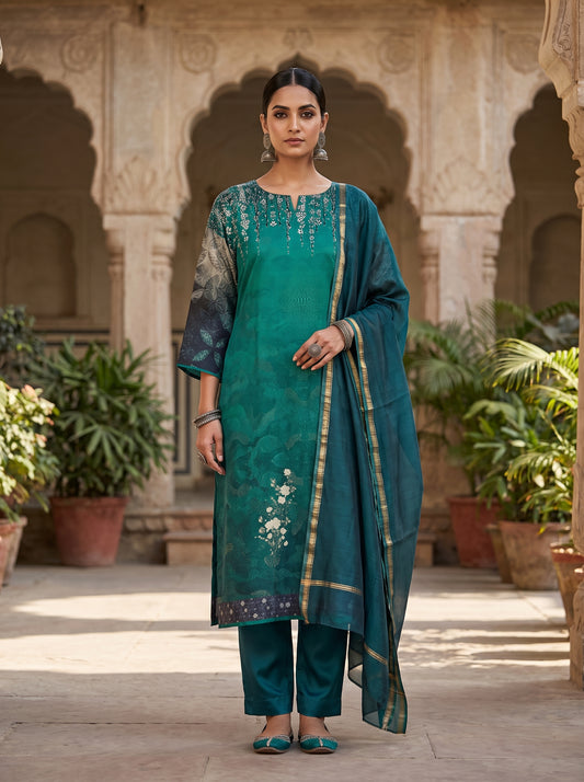 Semi Stitched Cotton Casual Suitset