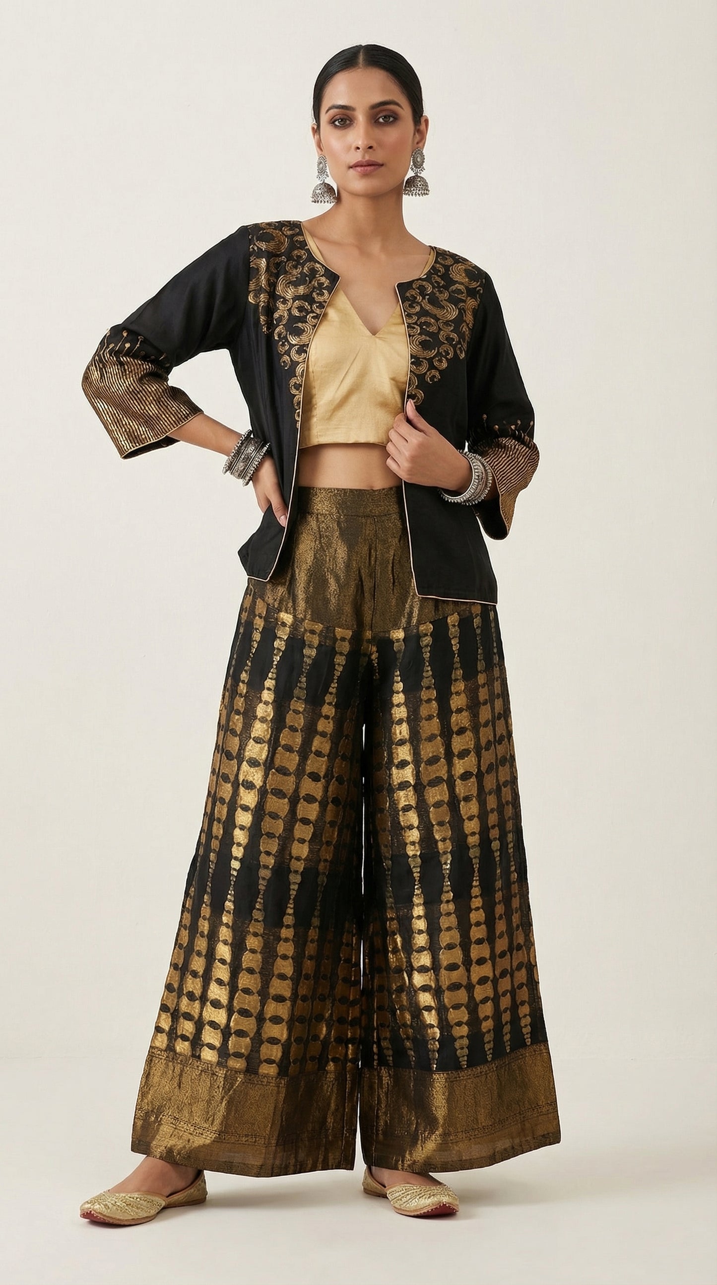 Indowestern chanderi formal coordset