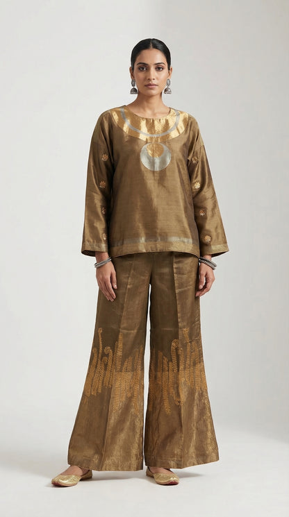 Indowestern chanderi formal coordset