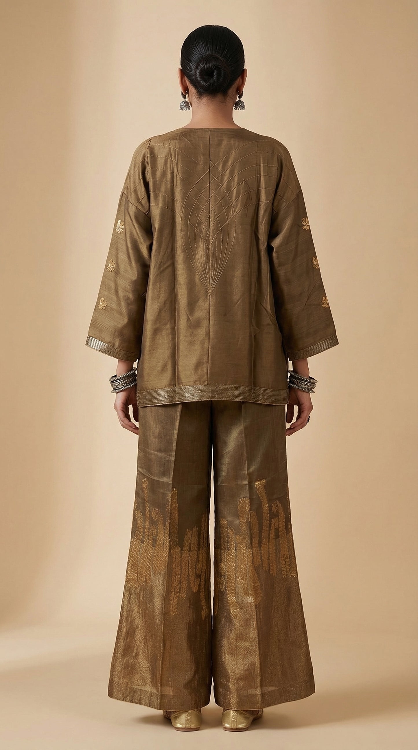 Indowestern chanderi formal coordset