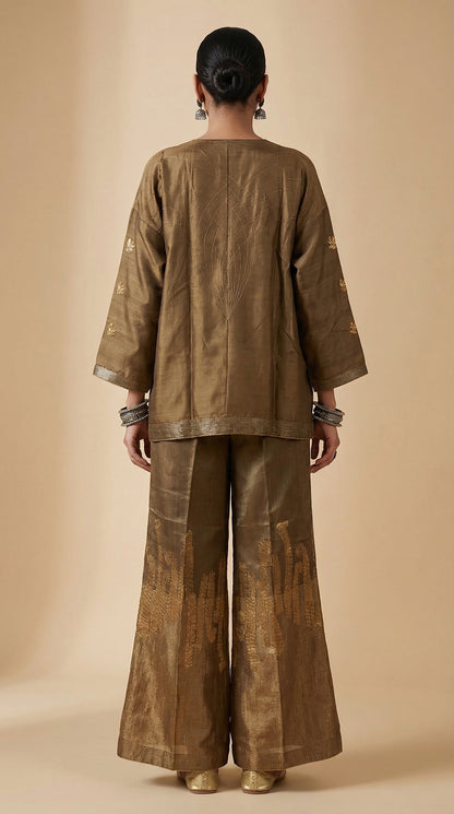 Indowestern chanderi formal coordset