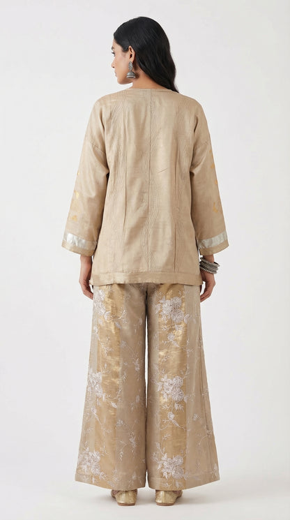 Indowestern chanderi formal coordset