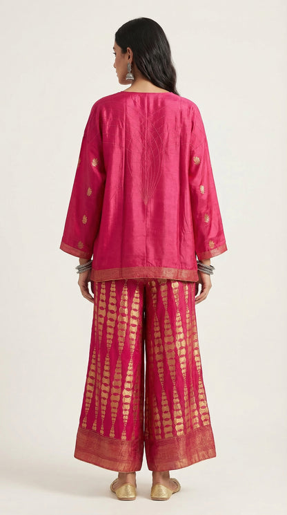 Indowestern chanderi formal coordset