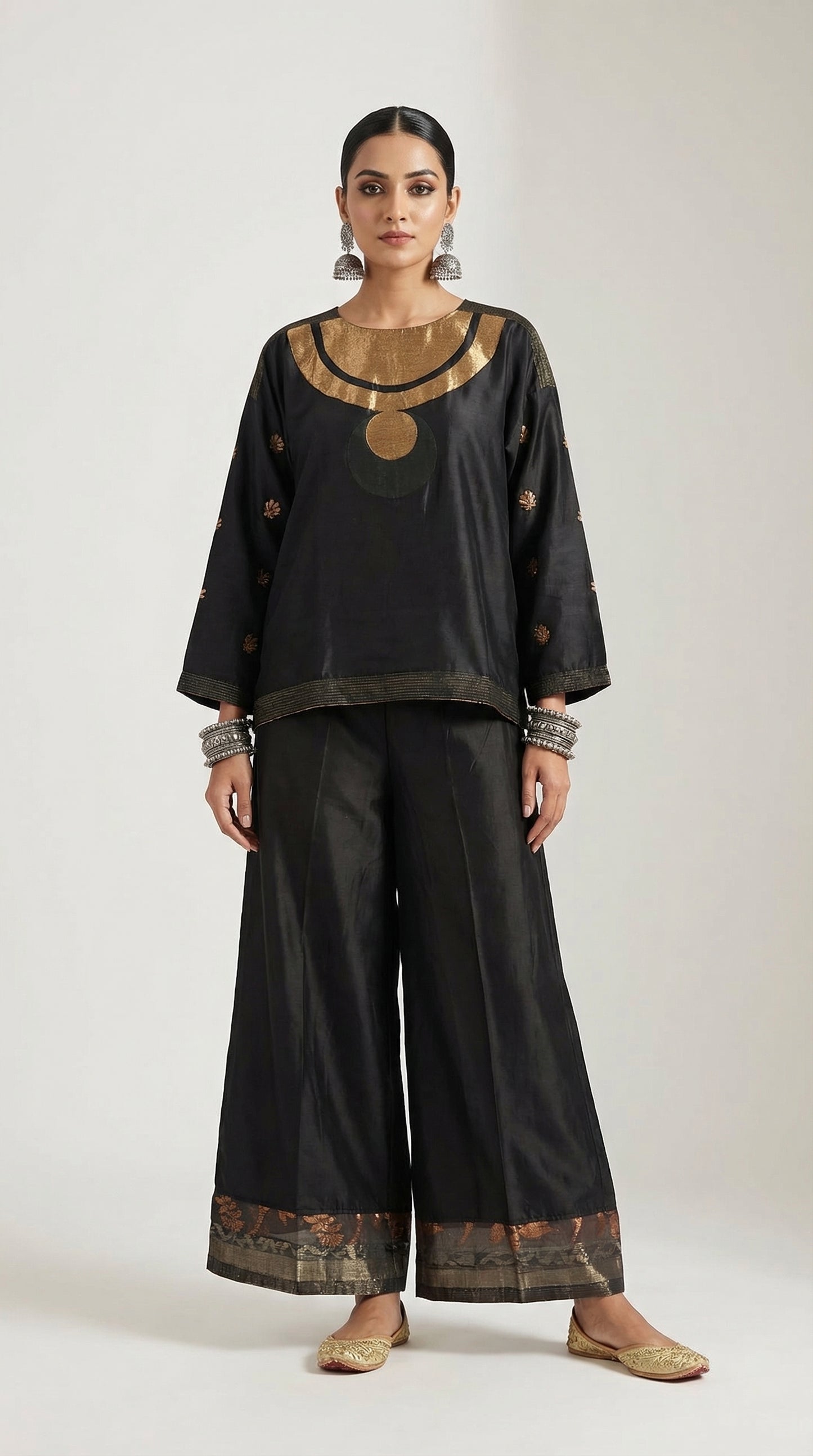 Indowestern chanderi formal coordset