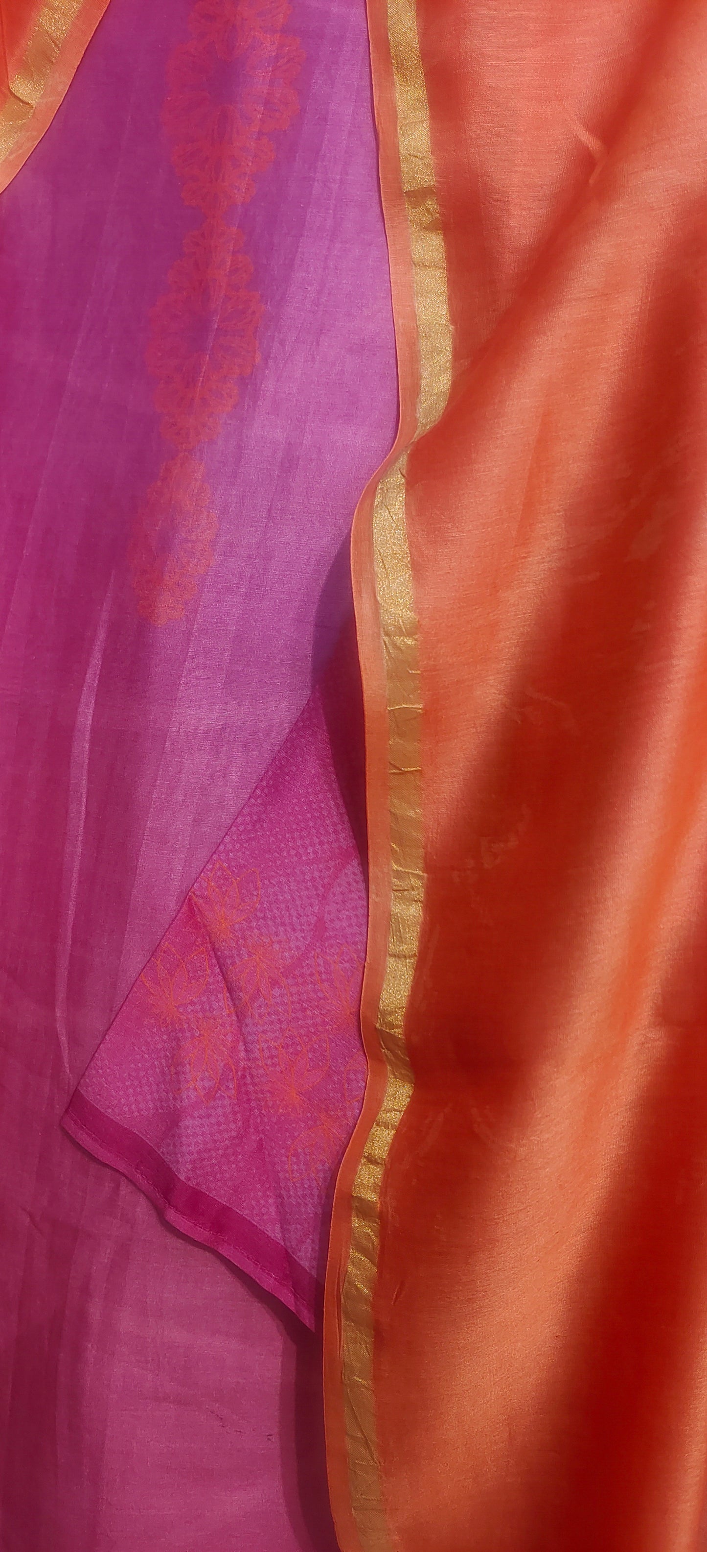 Semi Stitched Chanderi Kurta