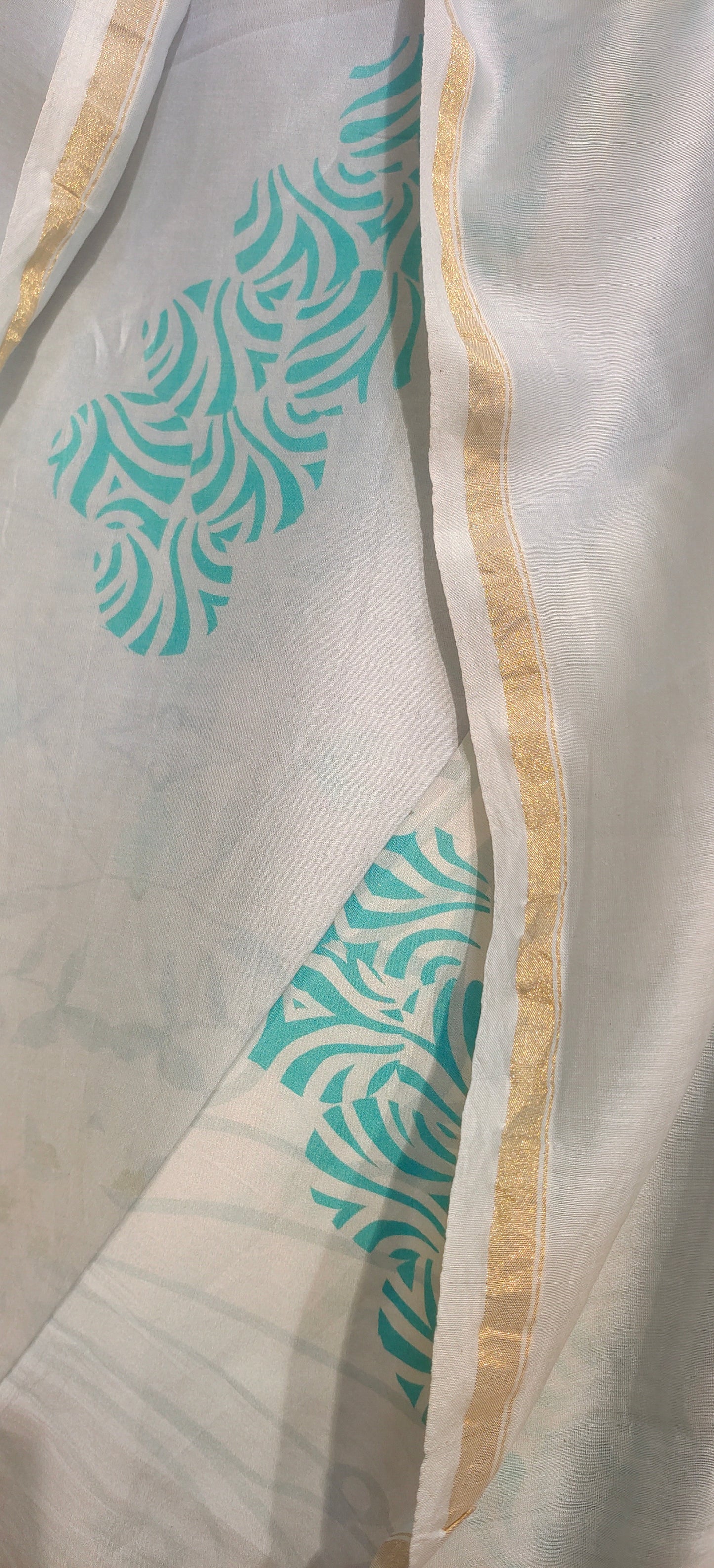 Semi Stitched Chanderi Casual Suitset