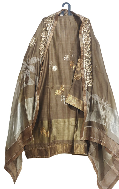 Semi Stitched Formal Chanderi Suitset