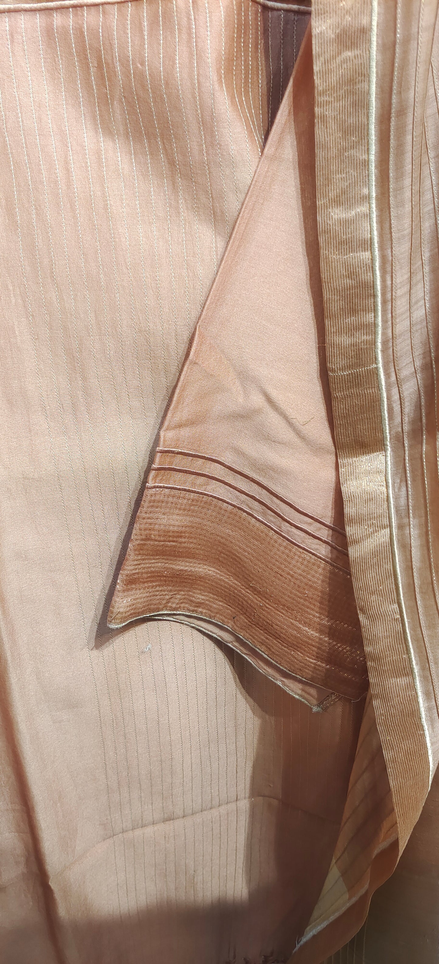 Semi Stitched Formal chanderi Kurta