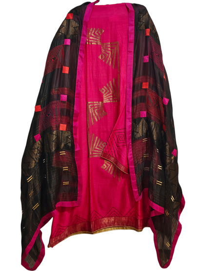 Semi Stitched Formal chanderi Suitset