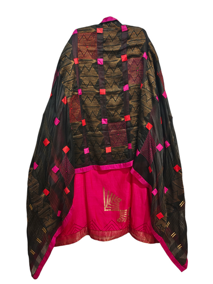 Semi Stitched Formal chanderi Suitset