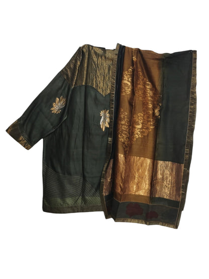 Semi Stitched Chanderi Formal Suitset