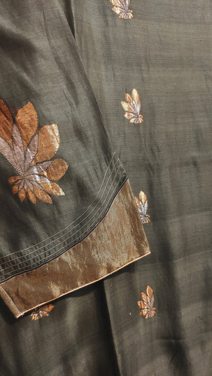 Semi Stitched Chanderi Formal Suitset