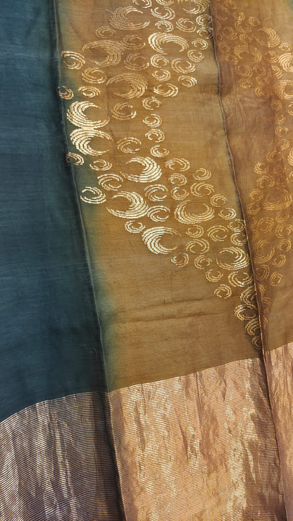 Semi Stitched Chanderi Formal Suitset