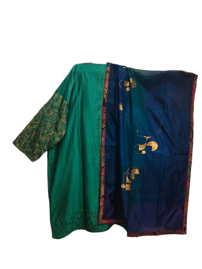 Semi Stitched Chanderi Formal Suitset