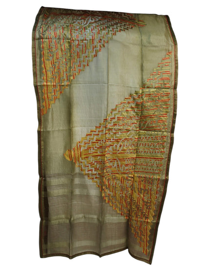 Semi Stitched Chanderi Formal Suitset
