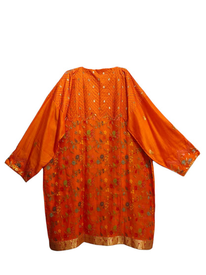 Semi Stitched Chanderi Formal Suitset